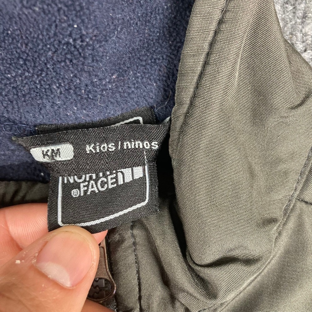The North Face Fleece Jacket Kids Size 10 Gray Blue Full Zip Outdoor Warm - Picture 4 of 9